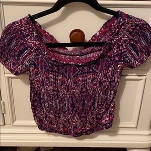 Off-the-shoulder crop top